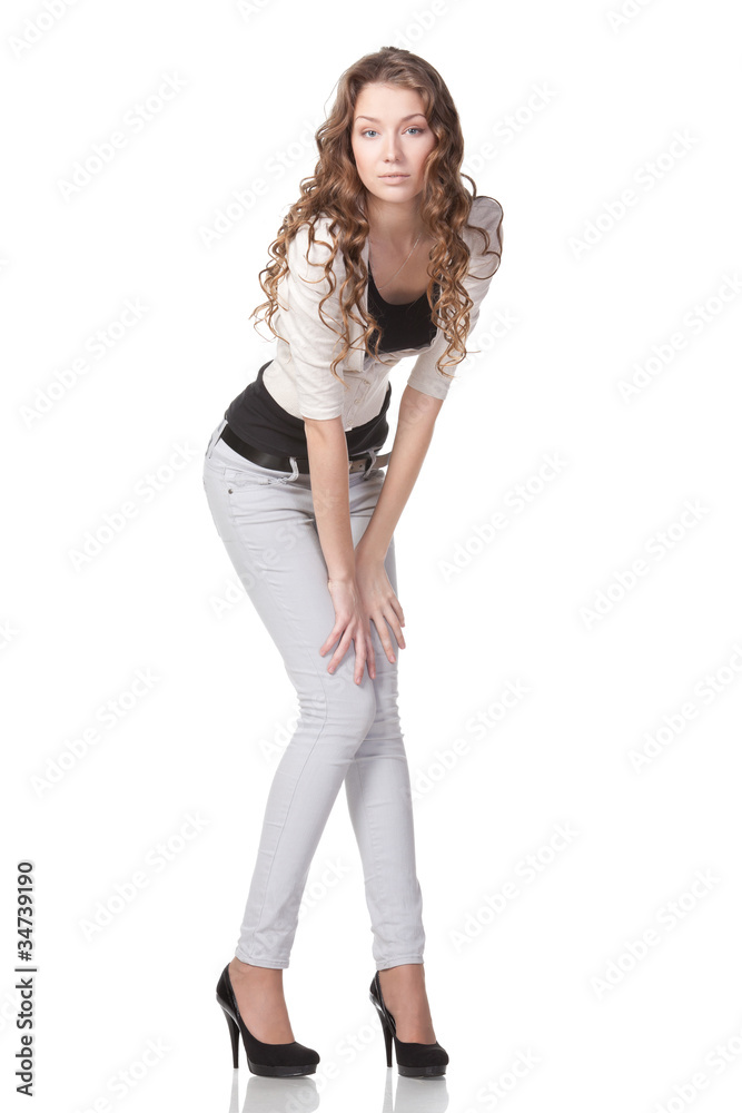 Full length of coquettish fashion model Full length of coquettish fashion model