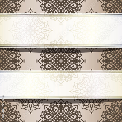 vector seamless vintage wallpaper with place for your text