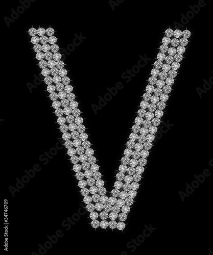 Buchstabe V Diamant