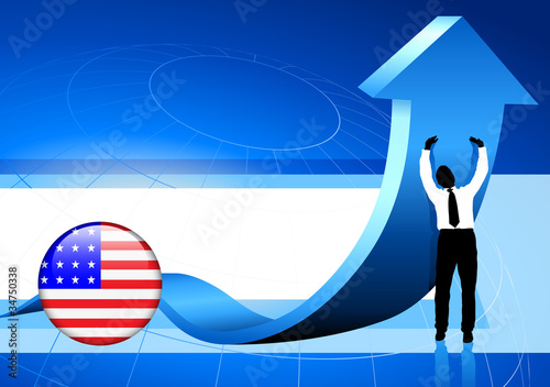 Business Leader holding arrow