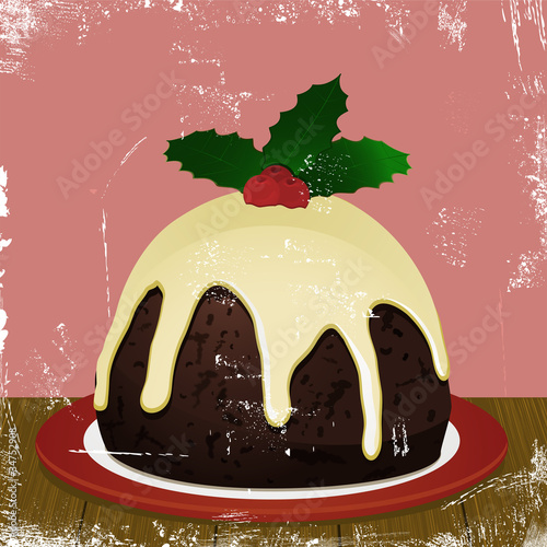 Retro Christmas pudding