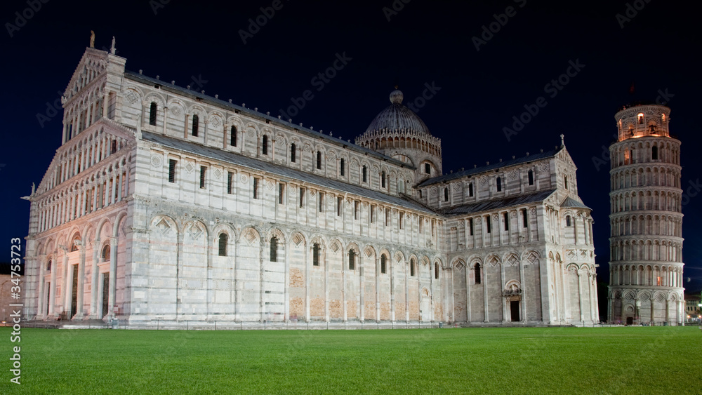 Pisa - Piazza Dei Miracoli - Basilica and the Leaning Tower