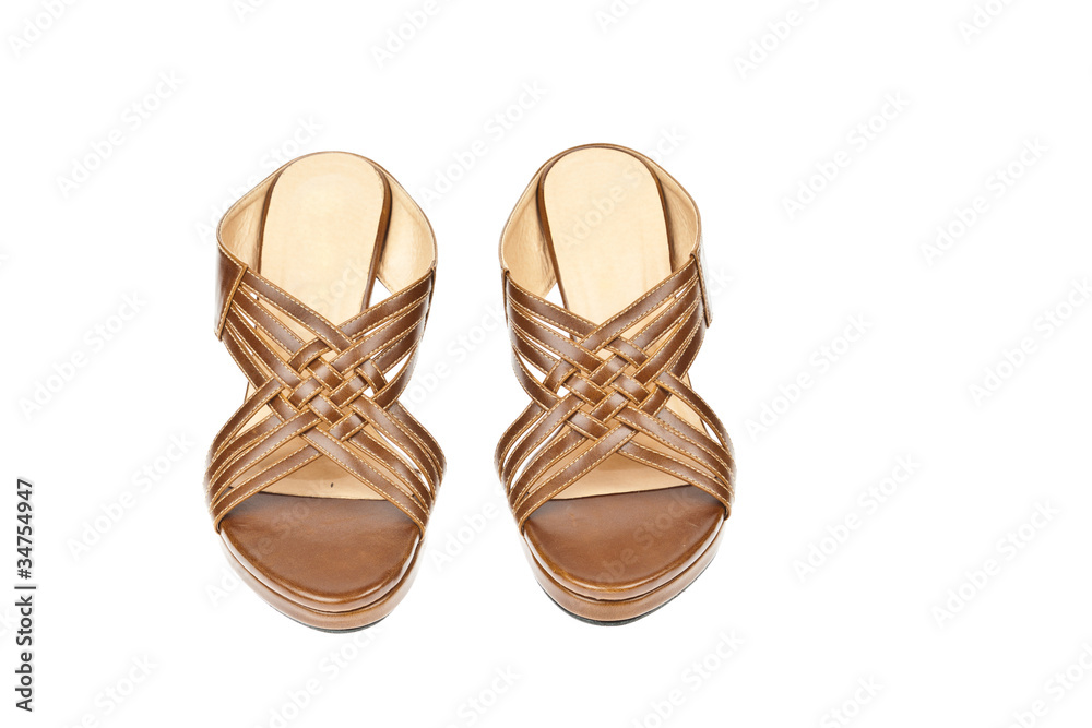 Brown shoes, Weave High-heel for Women Brown shoes, Weave High-heel for Women