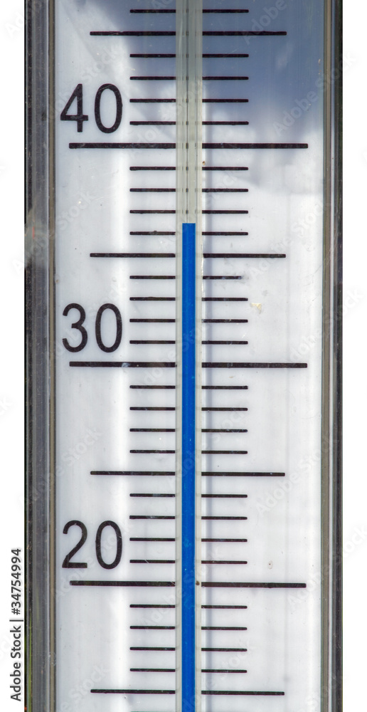 Thermometer 36 Grad Stock Photo | Adobe Stock