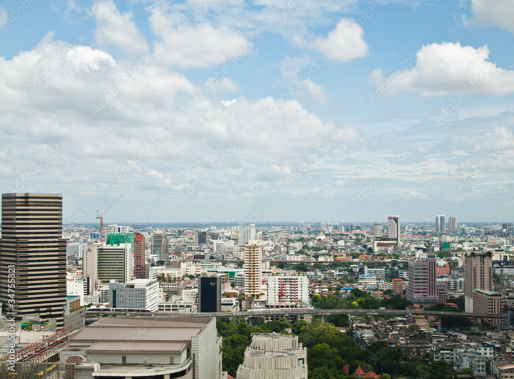 Fototapeta premium Pejzaż miasta Bangkok, Tajlandia