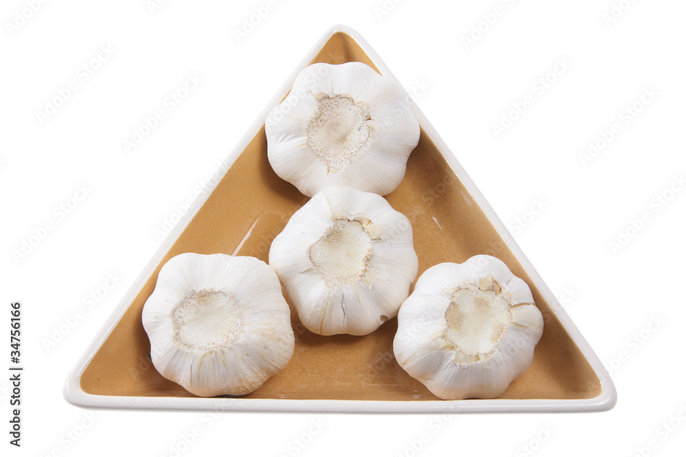 Garlic on Dish Garlic on Dish