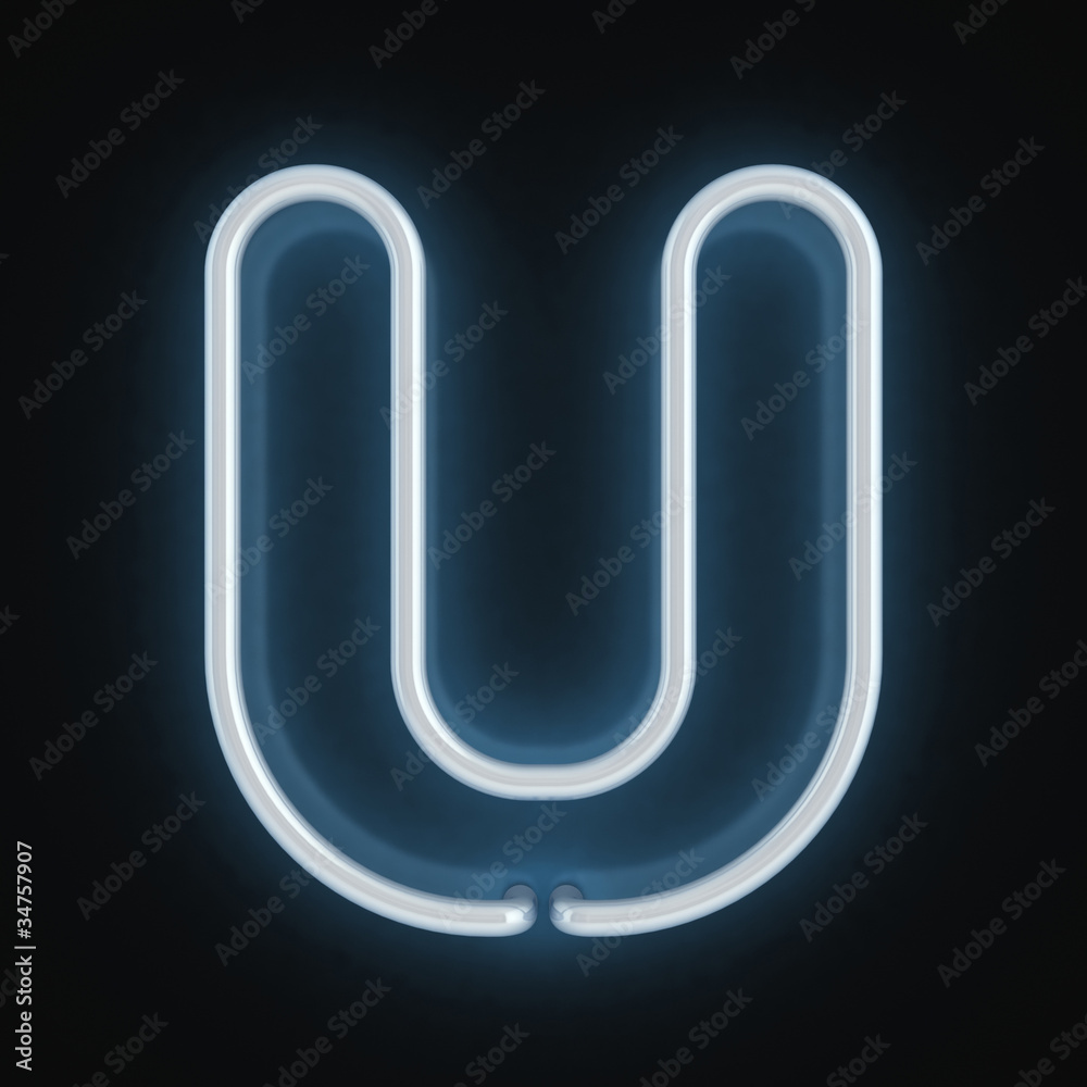 neon font letter u neon font letter u