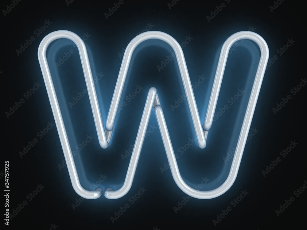 neon font letter w neon font letter w