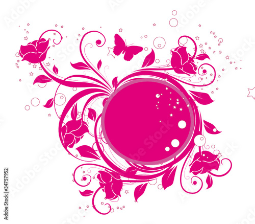 cercle floral rose