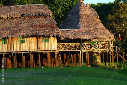 Indian Hut in Brasil. photo