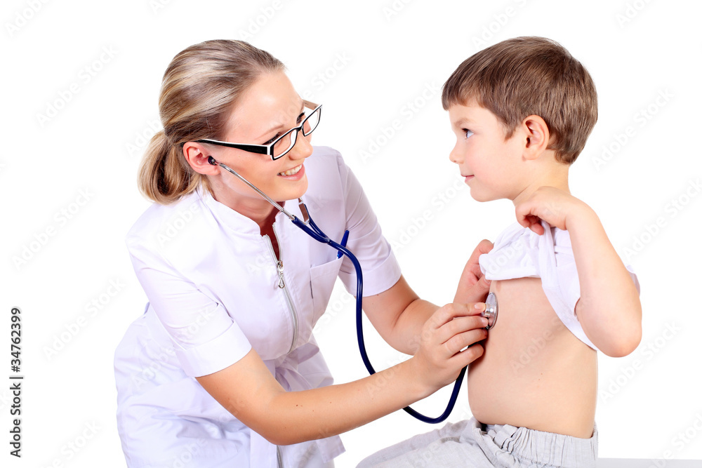 Doctor doing medical examination to a child Doctor doing medical examination to a child