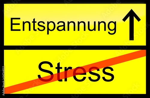 Entspannung - Schild