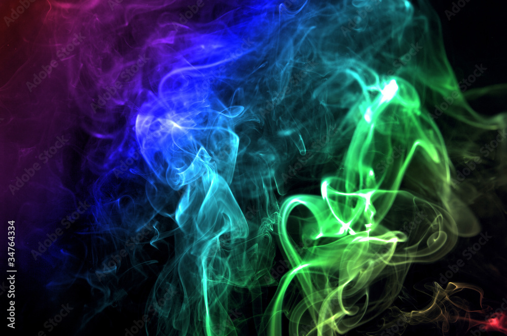 Obraz premium Colorful smoke abstract curly