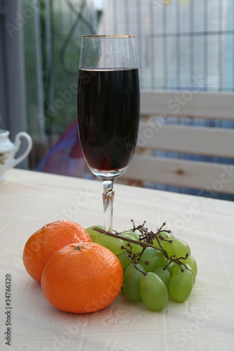 a glass of wine