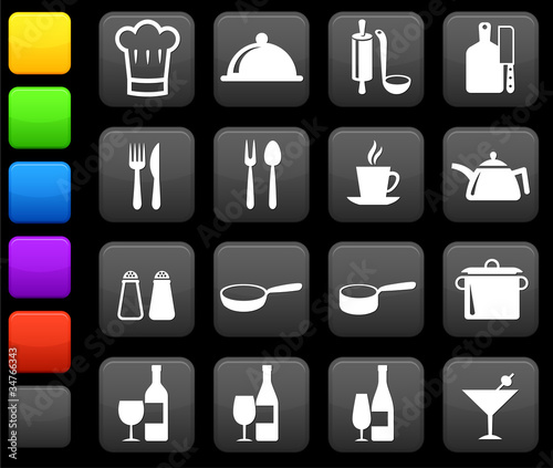 cooking items internet icon collection