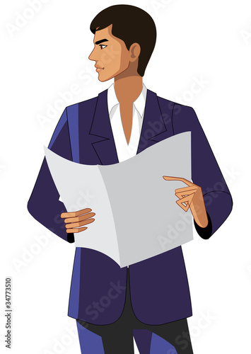 Close-up of man holding paper