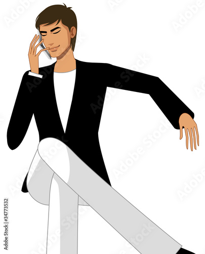 Close-up of man holding mobile phone