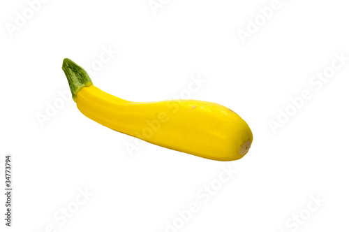 Yellow squash isolated on white