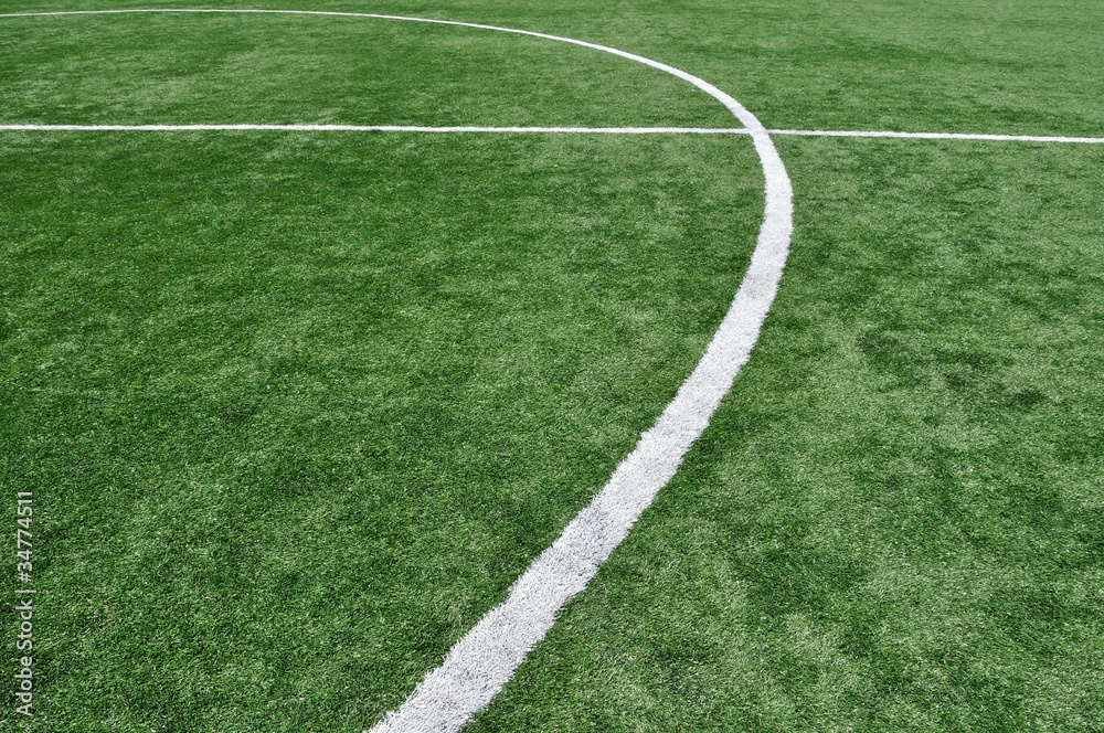 Obraz premium Football Field with white striping