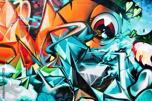 Obraz na płótnie Abstrakcyjne graffiti ścienne