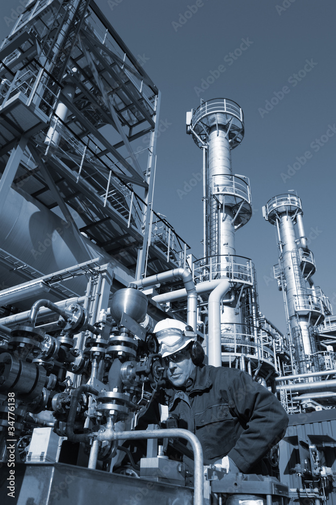 Fototapeta premium engineer inside oil refinery