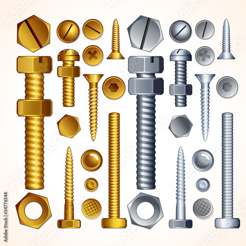 Isolated Screws, Bolts and Rivets