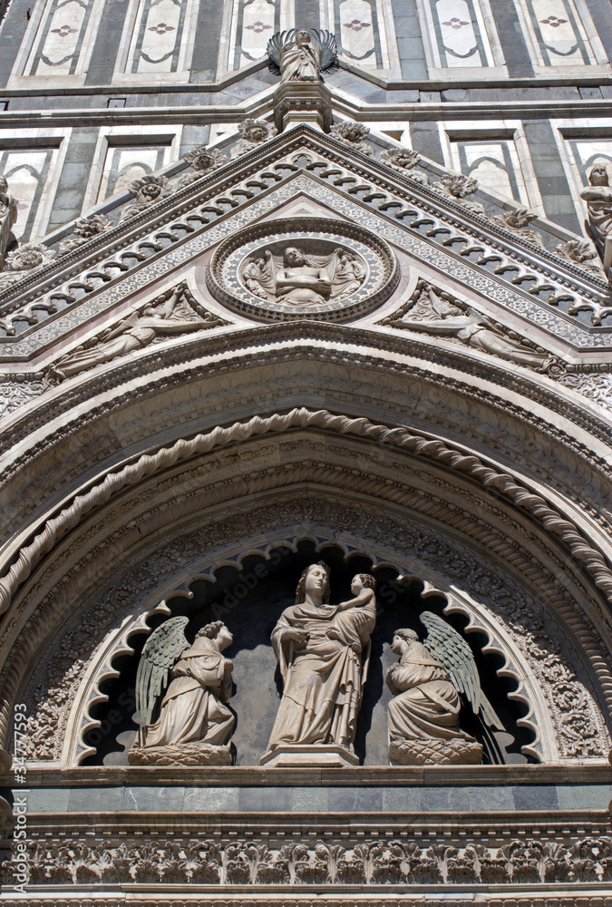 Florence - detail from cathedral facade