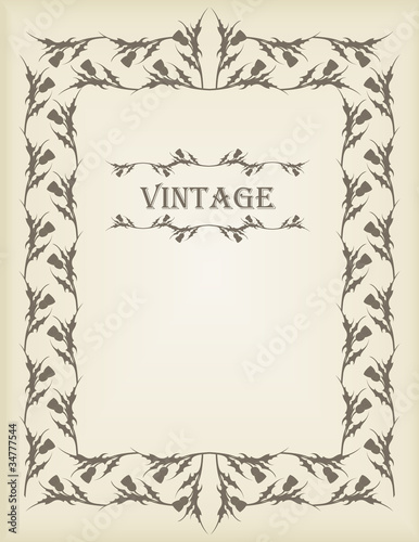 Vintage vector background card or book cover