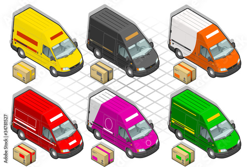 Isometric delivery van