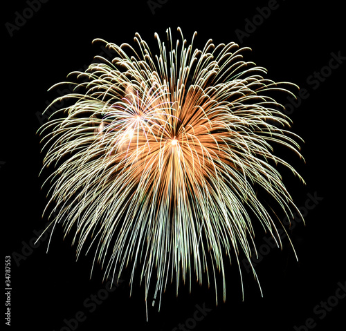 Fireworks in the night sky above Valras Plage photo