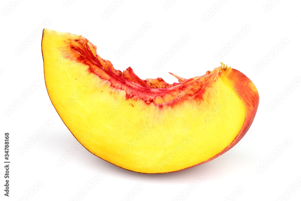 Juicy slice of nectarine Juicy slice of nectarine