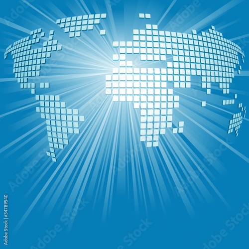 World Map Background - abst...