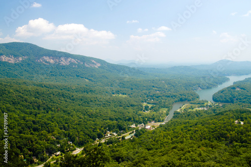 View from top of Chimney Rock near Asheville, NC