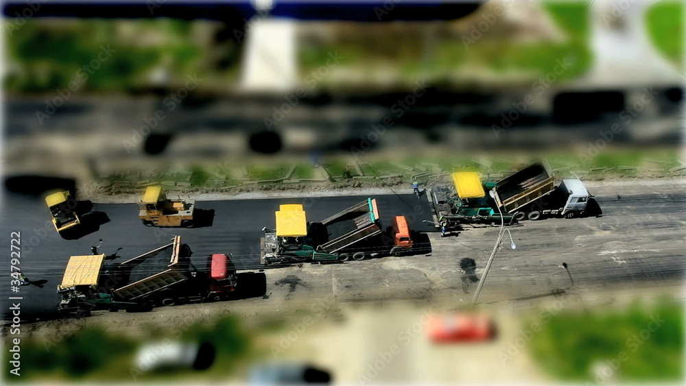 The road construction time lapse