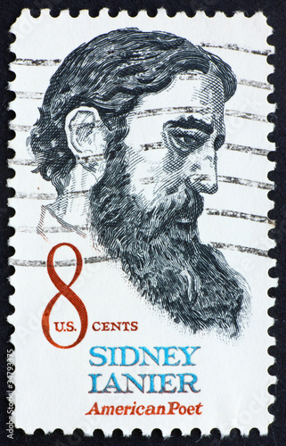 Postage stamp USA 1972 Sidney Lanier, American poet © laufer