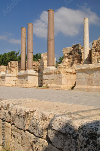 The stage of amphitheater in Beit-Shean. Israel.