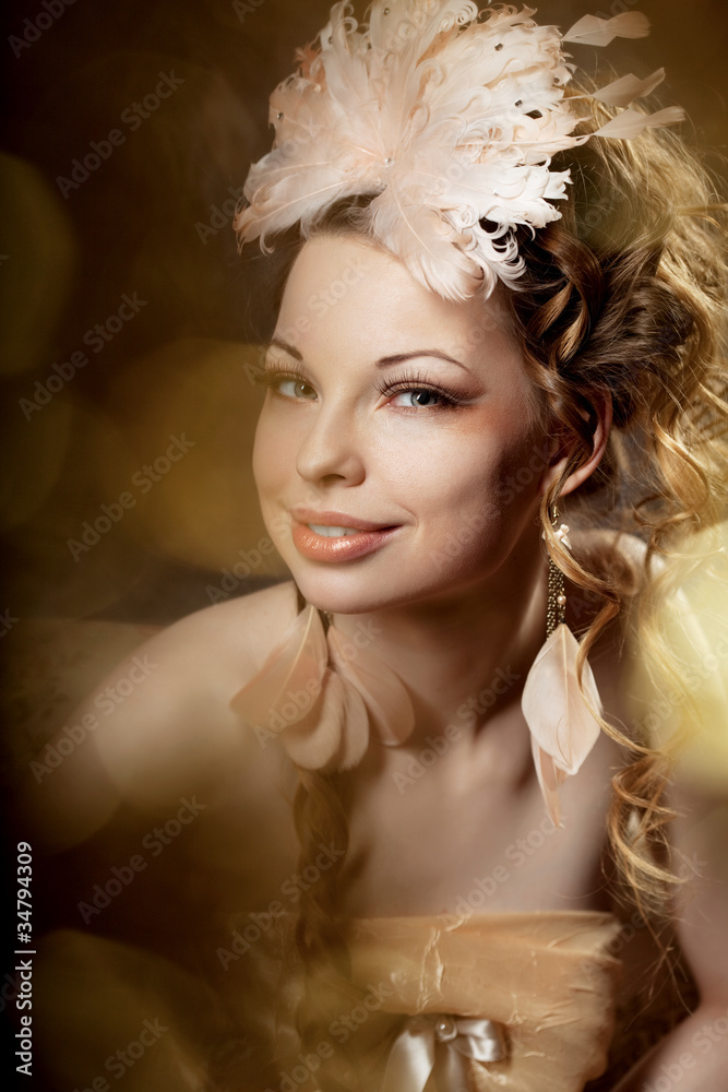 Woman in a luxurious vintage style