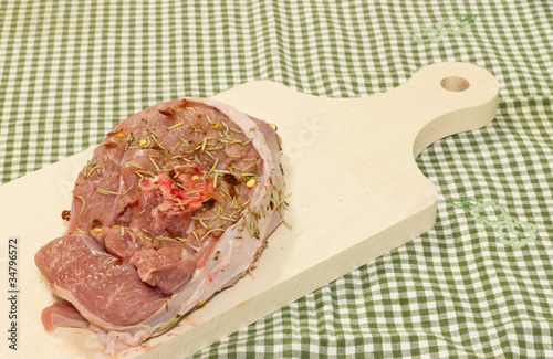 only raw turkey meat on cutting board - 4 photo