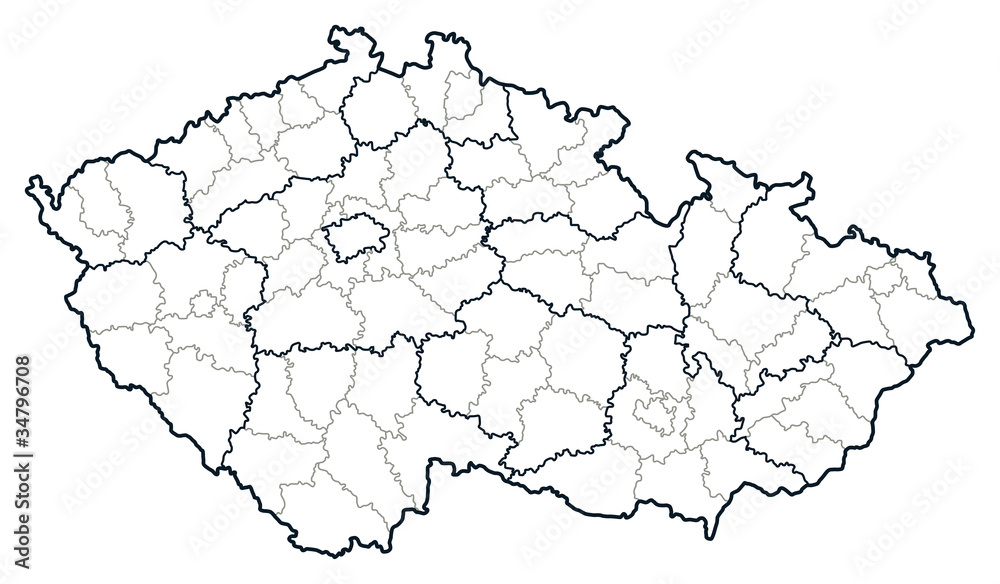 Czech republic vector map.
