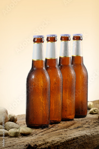 Cold Beer Bottles orange