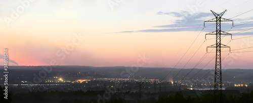 Obraz na płótnie Transmission line w salonie