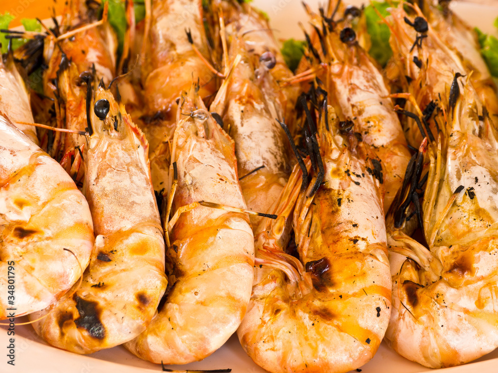 Grilled prawns Grilled prawns