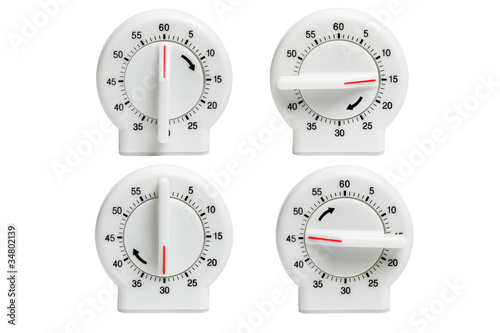 Four kitchen timers