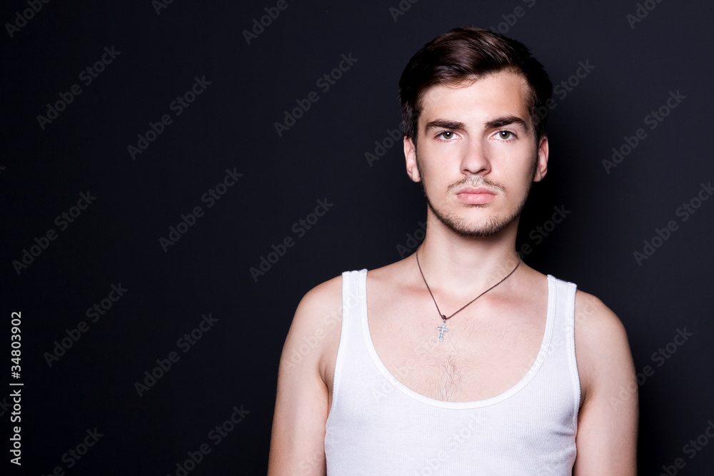 Naklejka premium fashion portrait of the young guy