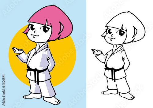 sport, child and martial art, clipart for kids