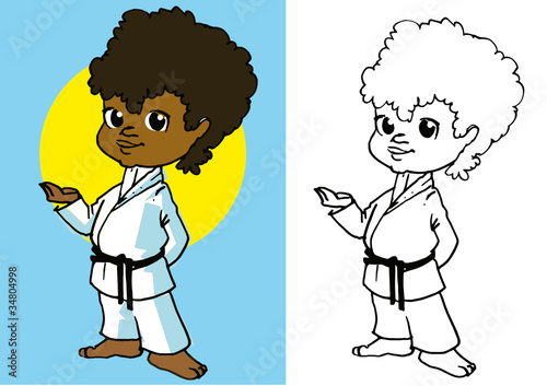 sport, child and martial art, clipart for kids