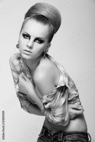 black and white photography from portfolio professional model