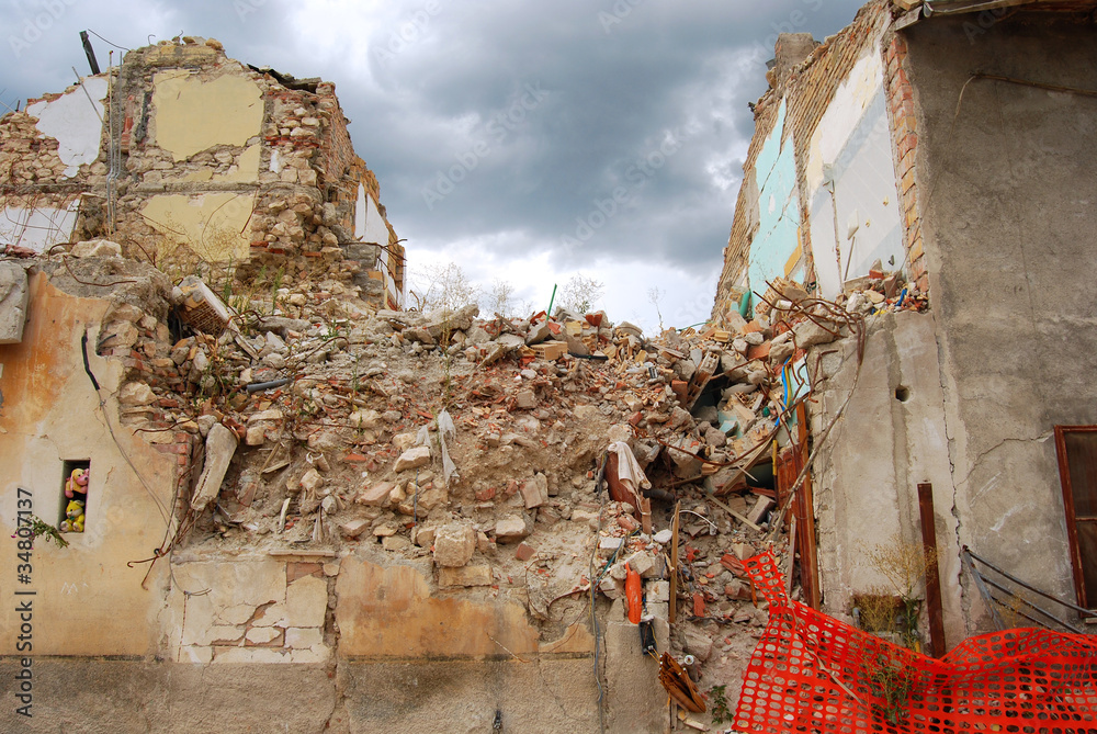 The rubble of the earthquake in Abruzzo (Italy)