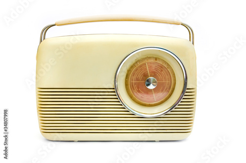 Tableau sur toile Retro radio over white