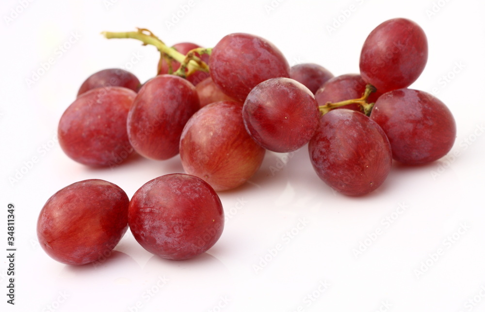 Isolated fruits - red grapes